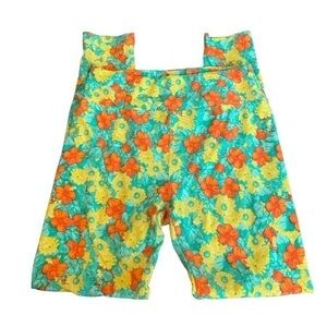 Lularoe Yellow Green Orange Spring Summer Butter Leggings One Size GUC #4272